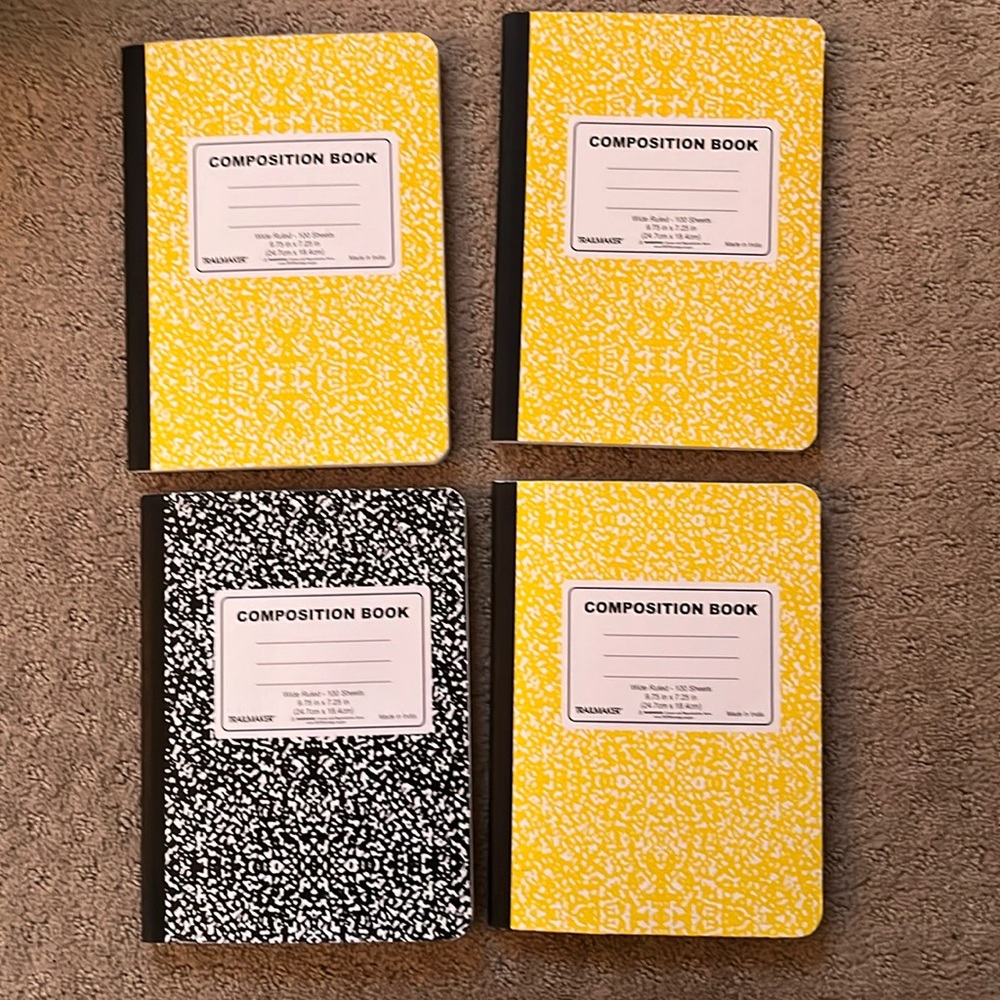 Yellow and Black Trailmaker Composition Notebooks Set